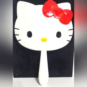 Hello Kitty Sanrio hand hello mirror plastic makeup Cosmetics white Kawaii
